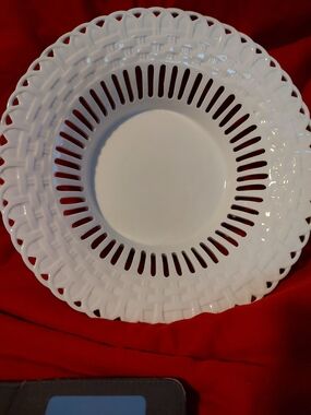 Dolce Vita White Pierced Ceramic Serving Platter